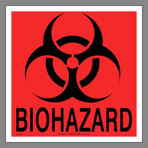 Biohazard Sticker for Labeling Medical Wastes for Disposal