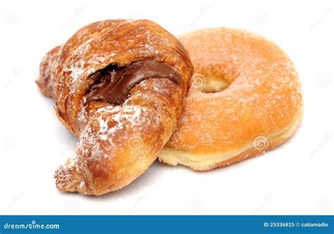 Croissant And Donut Royalty Free Stock Photo - Image: 25336825