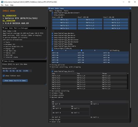 Dear ImGui new Table API | HackLAB