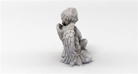 Angel Statuette Realistic 3d Obj