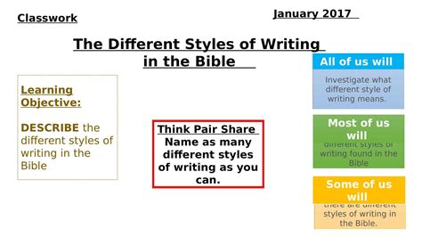 Historical Biblical Writing Styles PowerPoint | History Lessons & Resources