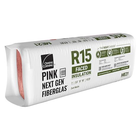 Owens Corning R-15 Wall Faced Fiberglass Batt Insulation 67.81-sq ft ...