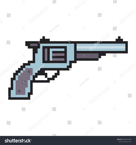 Pixel Art Gun Vector 8 Bit Stock Vector (Royalty Free) 1086767003 ...