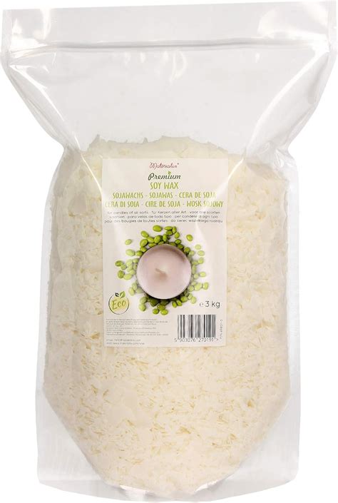 Premium Soy Wax Flakes for Candle Making – Various Sizes – 3kg - BigaMart