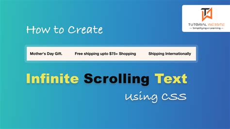 How to Create Infinite Scrolling Text using CSS - Tutorialswebsite