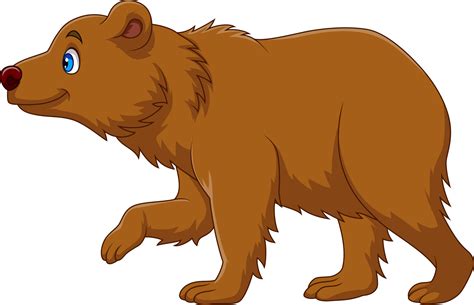 Cartoon cute brown bear walking 8733607 Vector Art at Vecteezy