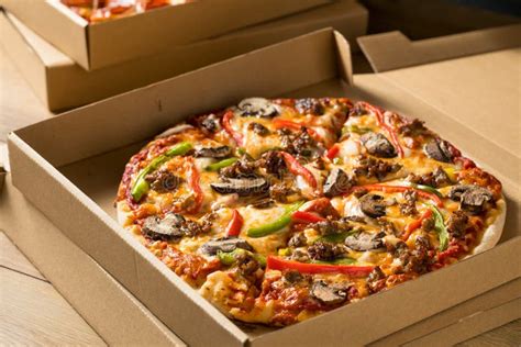 Take Out Pizza in a Box stock image. Image of assorted - 141408087