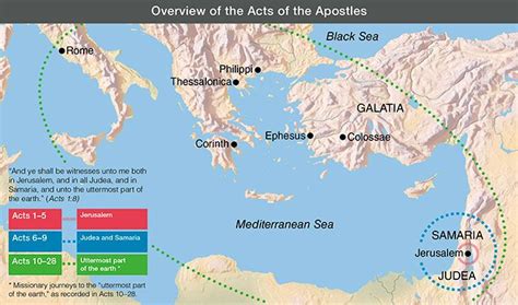 map, Overview of the Acts of the Apostles | Acts of the apostles, New ...