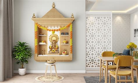 Wall Mounted Mandir Designs For Home | Design Cafe