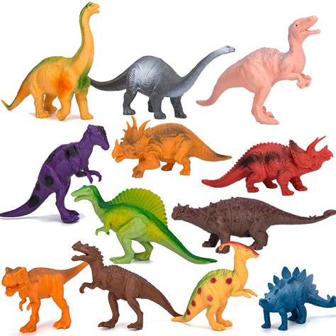 Buy Kids Dinosaur Figures Toys, 7 Inch Jumbo Plastic Dinosaur Playset ...