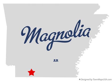 Map of Magnolia, AR, Arkansas