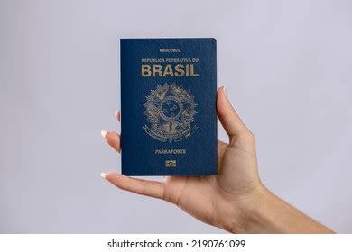 Brazilian Passport Hand White Background Stock Photo 2191777411 ...