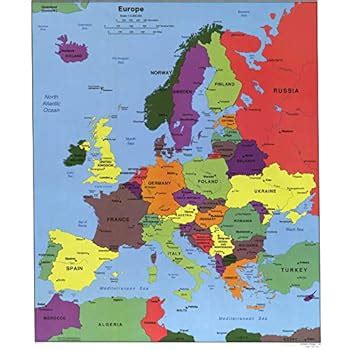 Poster Map Of Europe - Tourist Map Of English