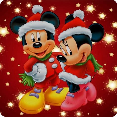 MICKEY MOUSE AND MINNIE MOUSE (CHRISTMAS) WOODEN COASTER