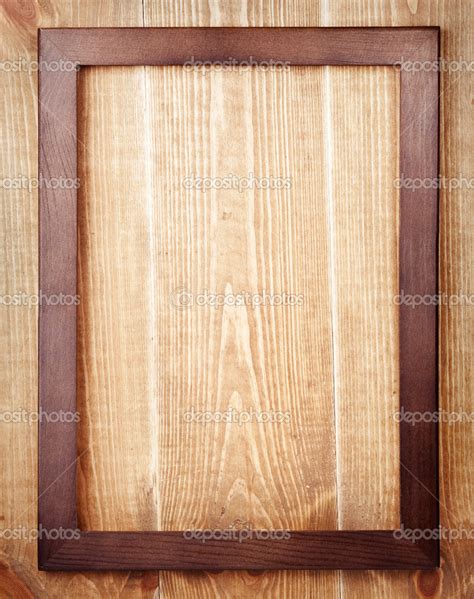 Old wooden frame on wood background — Stock Photo © flas100 #21227295