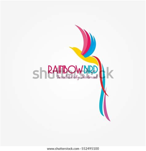 Rainbow Bird Logo Design Template Vector Stock Vector (Royalty Free ...