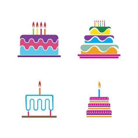 birthday cake logo 5643819 Vector Art at Vecteezy