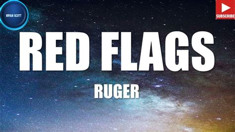 RUGER - RED FLAGS (LYRICS VIDEO) - YouTube