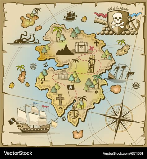 Treasure Island Map Clipart