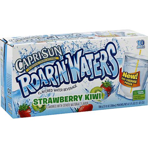 Capri Sun Roarin' Waters Water Beverage, Strawberry Kiwi Flavored ...