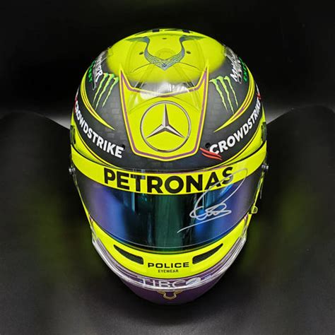 Lewis Hamilton Signed Helmet Visor TEAR-OFF 2022 Yellow BELL Helmet ...