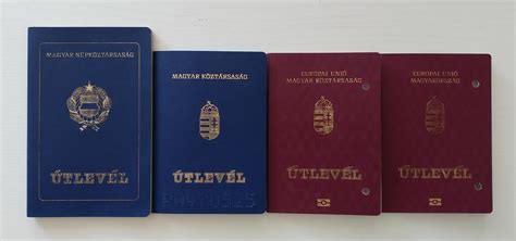 The evolution of the Hungarian passport. 1987, 1993, 2006, 2011 : r ...