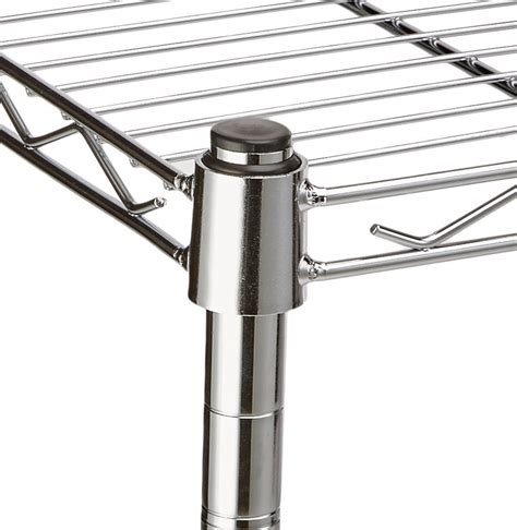 2 Tier 12” Deep Chrome Light Duty Home Kitchen Wire Shelving Units With ...