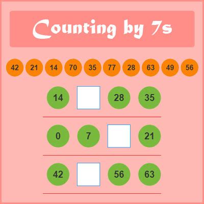 Counting by 7s | Number Patterns and Skip Counting Exercises