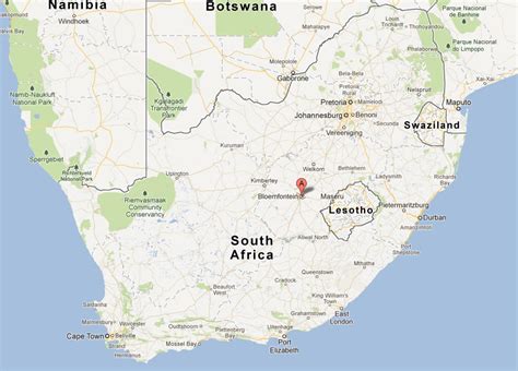 Bloemfontein Map - South Africa