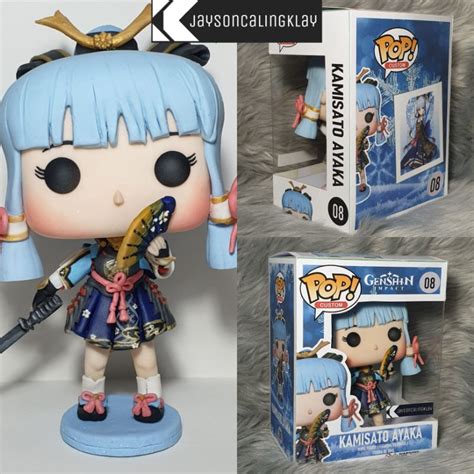 KAMISATO AYAKA (Genshin Impact) - STANDARD FUNKO POP CUSTOM CLAY FIGURE ...