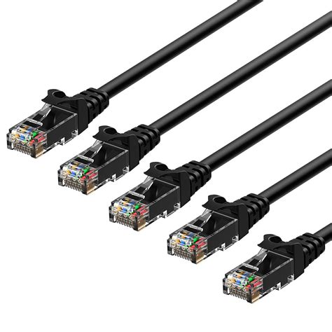 Ethernet Cable, Rankie 5-Pack RJ45 Cat 6 Ethernet Patch LAN Network ...