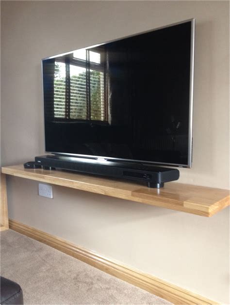 Floating Shelf Under TV - Foter | Tv wall shelves, Wall mounted shelves ...