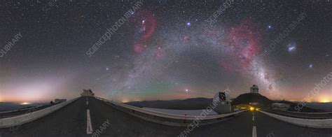 La Silla Observatory at night, Chile - Stock Image - C057/6971 ...