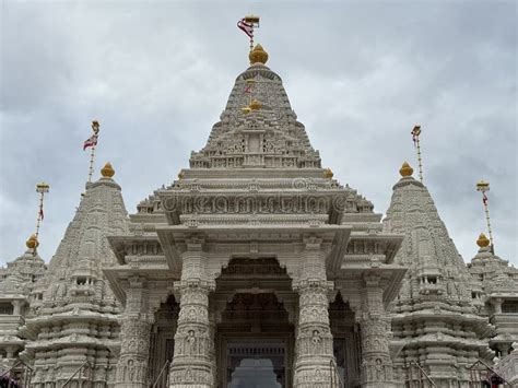 BAPS Swaminarayan Mandir in Robbinsville, New Jersey Stock Photo ...