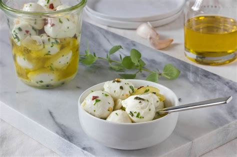 Easy Appetizer Recipe: Garlic and Herb Marinated Mozzarella Bites | Kitchn