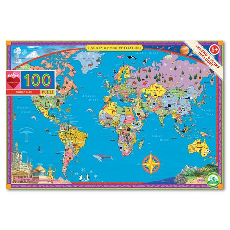 100 Piece World Map Puzzle | The Veg Patch | Buy Kids Toys and Clothing ...