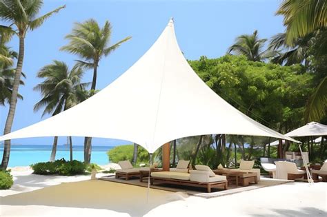 Premium AI Image | Canopies and beach shade