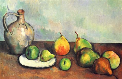 Still life, pitcher and fruit - Paul Cezanne - WikiArt.org ...