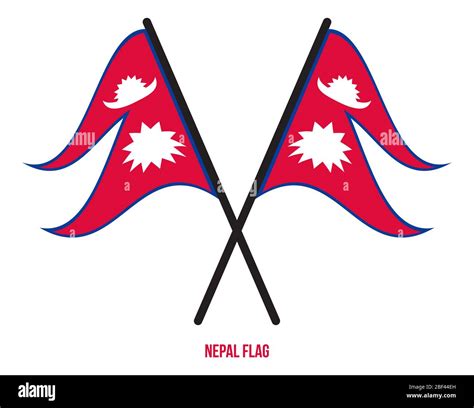 Nepal Flag Waving Vector Illustration on White Background. Nepal ...