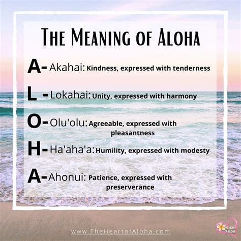 The Meaning of Aloha | Hawaiian words and meanings, Ocean quotes ...