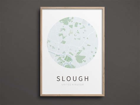 Slough Map Print Poster of Slough Slough Gifts Wall Art | Etsy