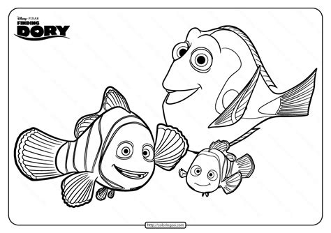 Marlin And Dory Coloring Pages