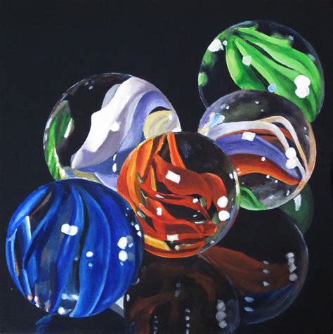 Marbles painting Painting by Lillian Bell - Pixels