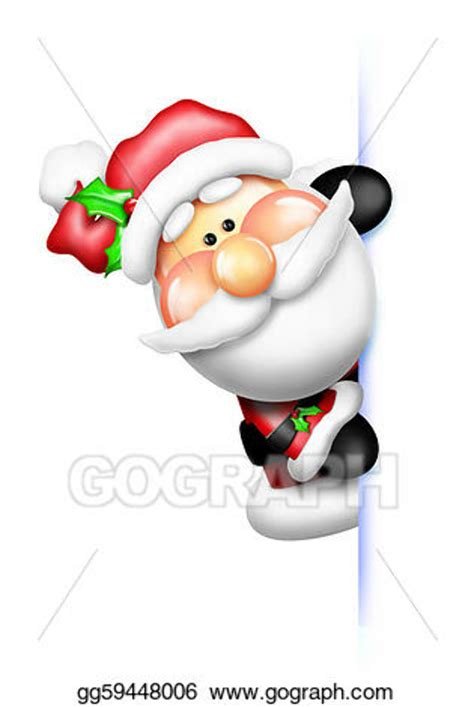 Download High Quality santa clipart peeking Transparent PNG Images ...