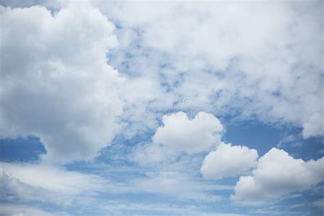 Clear Blue Sky, Realistic Sky with Clouds Stock Photo - Image of cumuli ...