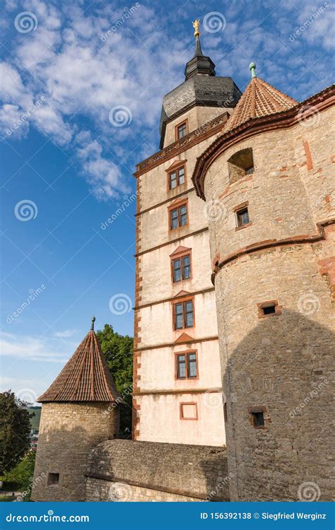 Wuerzburg Fortress Tower Marienberg Bavaria Germany Stock Photo - Image ...