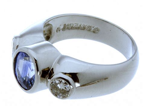 Platinum Tanzanite & Diamond Ring | Chicago Pawners & Jewelers