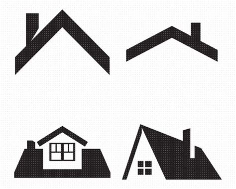 Roof Svg, Roofing Png, Home Clipart, House Dxf, Carpenter Eps, Chimney ...