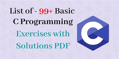 C Programming Exercises With Solutions PDF | 99+ Solutions