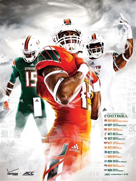 Miami Hurricanes Football Poster on Behance